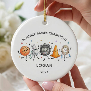 Practice Makes Champions Ornament