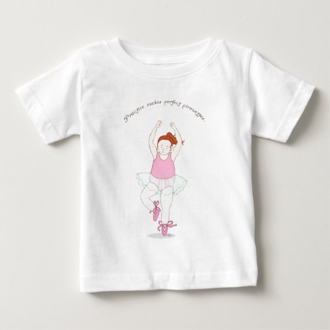 Practice Makes Perfect Pirouettes Kid's Tee (Front)