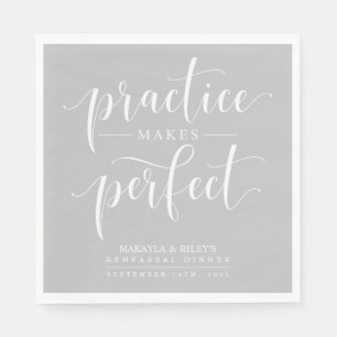 Practice Makes Perfect Rehearsal Dinner Napkin