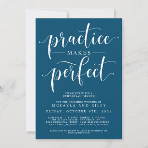 Practice Makes Perfect Wedding Rehearsal Dinner Invitation