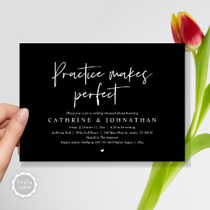 Practice makes perfect, Wedding Rehearsal Dinner Invitation