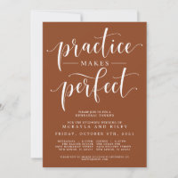 Practice Makes Perfect Wedding Rehearsal Dinner