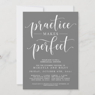Practice Makes Perfect Wedding Rehearsal Dinner Invitation