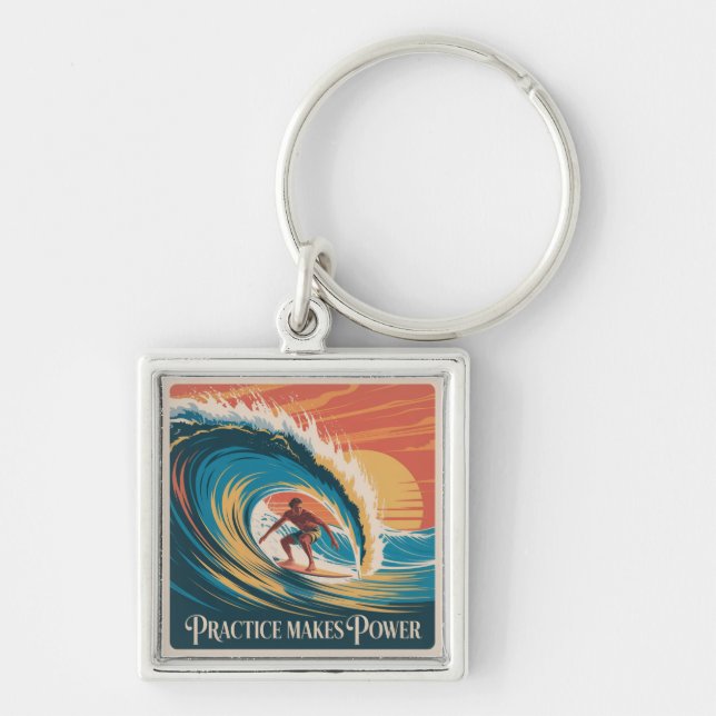 Practice Makes Power Key Ring (Front)