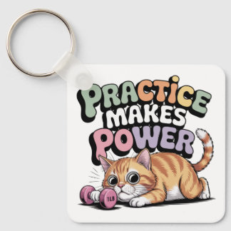 Practice Makes Power Key Ring