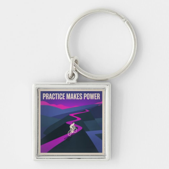 Practice Makes Power Key Ring (Front)