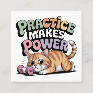 Practice Makes Power Square Business Card