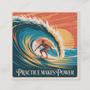 Practice Makes Power Square Business Card