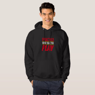Practice More   Motivational Phrase Red Typography Hoodie