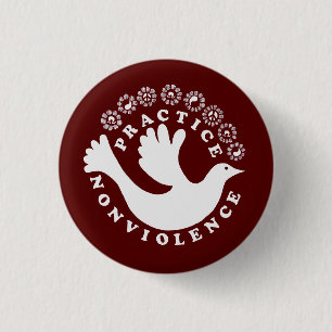 Practice Nonviolence 3 Cm Round Badge