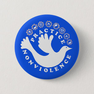 Practice Nonviolence 6 Cm Round Badge