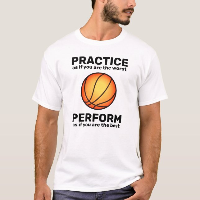 Practice / Perform [sports] Basket ball Icon T-Shi T-Shirt (Front)