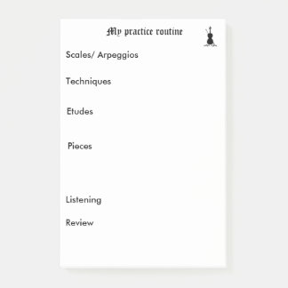 Practice reminder post-it notes