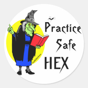 Practice Safe Hex Classic Round Sticker