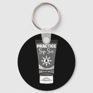 Practice Safe Sun Melanoma Awareness Skin Cancer Key Ring