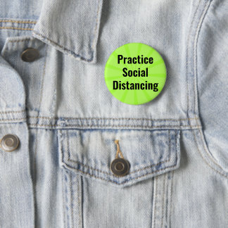 Practice Social Distancing Personal Hygiene 6 Cm Round Badge