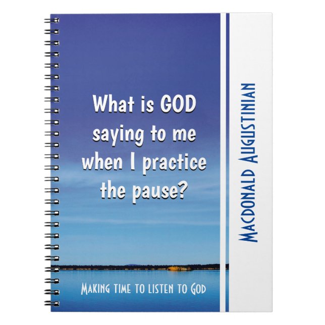 PRACTICE THE PAUSE Christian Notebook Journal (Front)