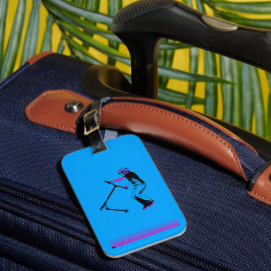 Practicing Scooter Tricks - Scooter Rider Luggage Tag