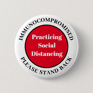 Practicing Social Distancing 6 Cm Round Badge