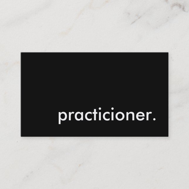 practicioner. business card (Front)