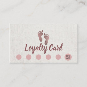 Practitioner Rose Gold Foot Care Elegant Loyalty Card