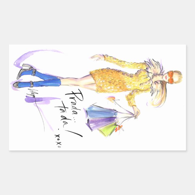 Prada Ta Da! Rectangular Sticker (Front)