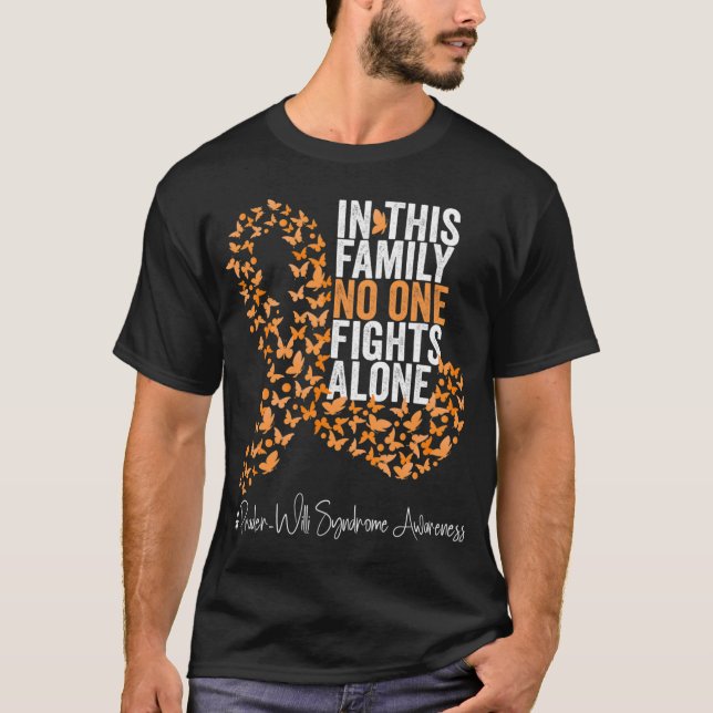 Prader-willi Syndrome Awareness Month Orange Ribbo T-Shirt (Front)