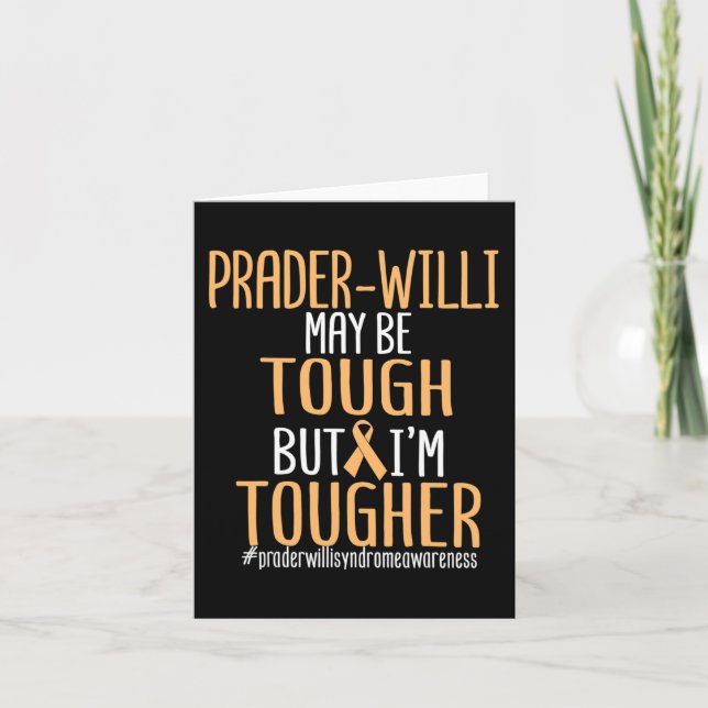 Prader-willi Syndrome Awareness Support Love Tough Card (Front)