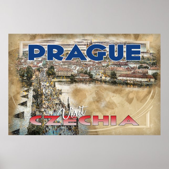 Prag Visit Czechia Poster (Front)