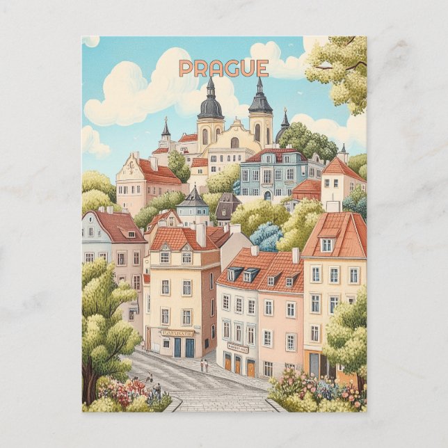 Pragua Czechia Travel Postcard (Front)