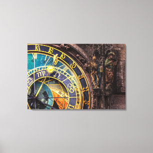 Prague 003A  - Astronomical Clock Canvas Print