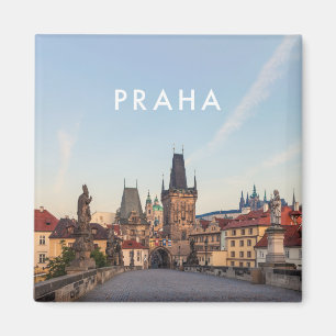 Prague 006E - Charles Bridge Morning Magnet