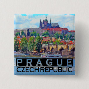 Prague 15 Cm Square Badge
