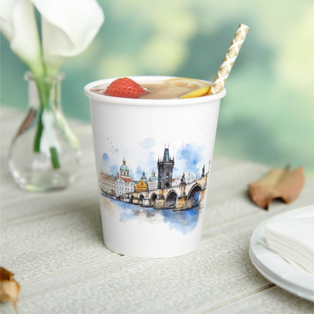 Prague,  A Sip of History Paper Cups (Insitu)