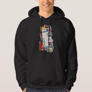 Prague Air Ticket Boarding Pass Plane Czech Republ Hoodie