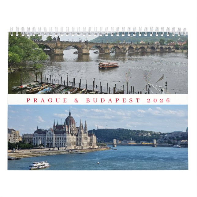 Prague and Budapest 2026 calendar (Cover)