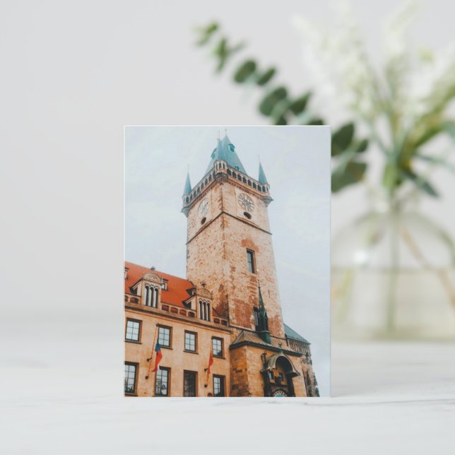 Prague Astronomical Clock, Old Town Square Czechia Holiday Postcard (Standing Front)
