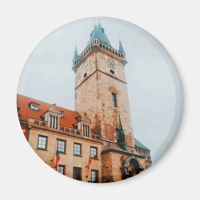 Prague Astronomical Clock, Old Town Square Czechia Magnet (Front)