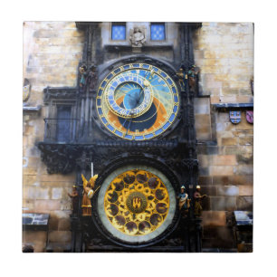 Prague Astronomical Clock Photo Tile