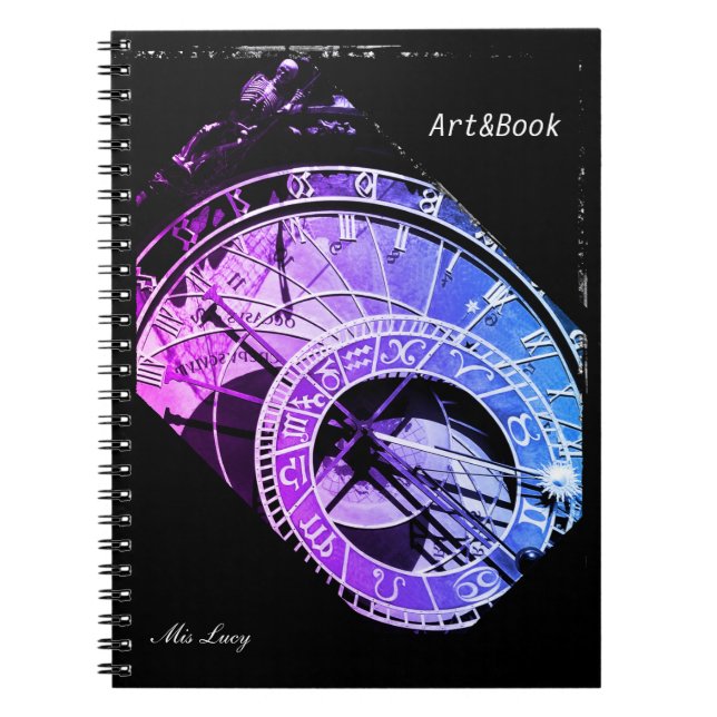 Prague, Astronomical Clock & Skeleton Notebook (Front)