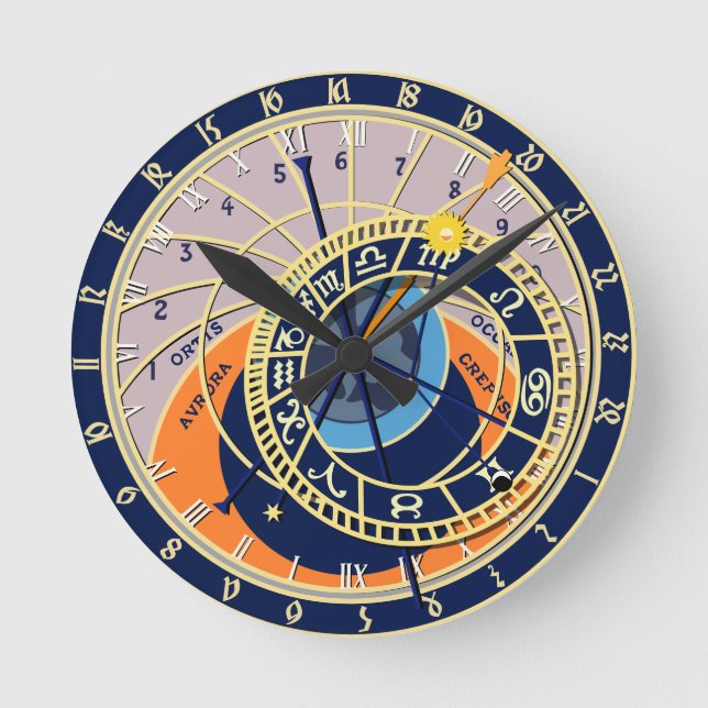 Prague Astronomical Clock Watch, Round (Front)