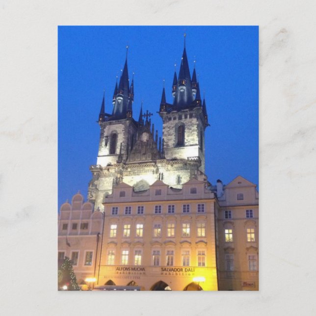 Prague by Night Postcard (Front)