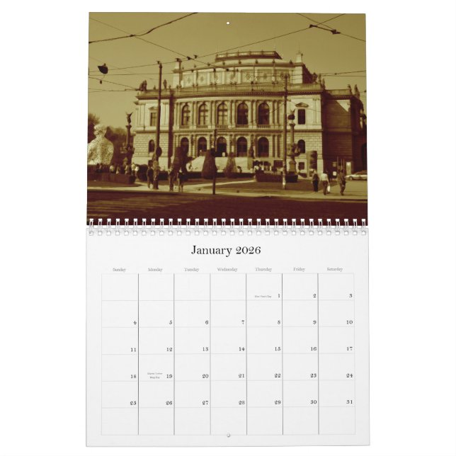 Prague Calendar (Jan 2026)