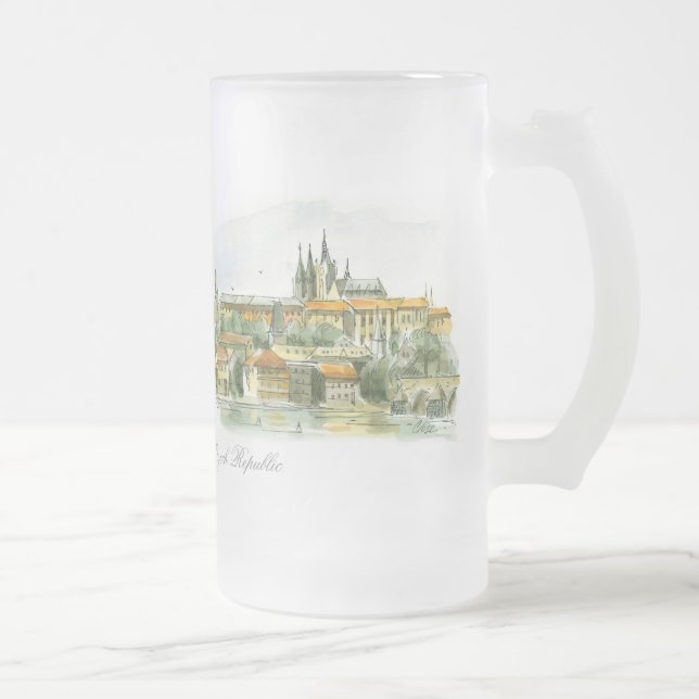 Prague Castle Frosted Mug (Right)