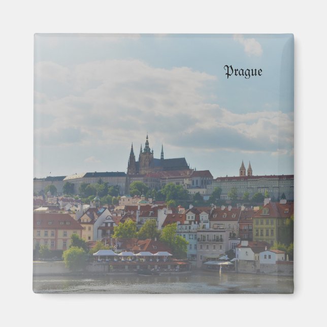 Prague Castle in watercolor Magnet (Front)