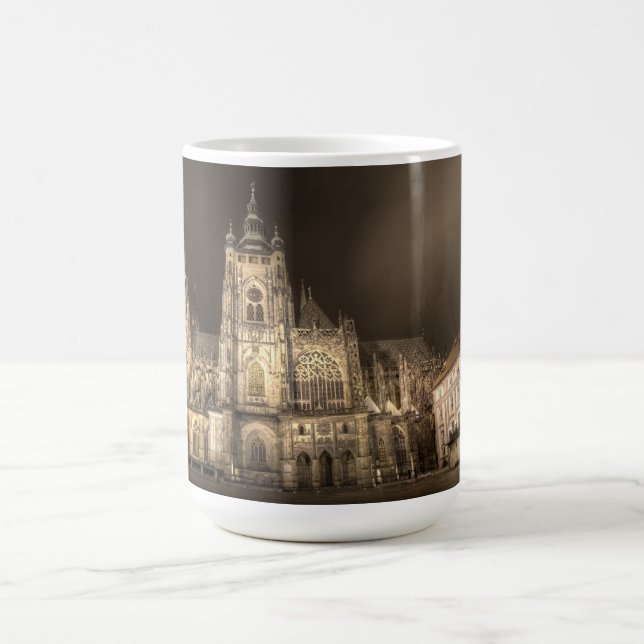 Prague Castle Night Coffee Mug (Center)