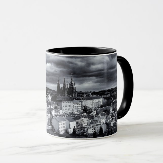Prague Castle Panorama, Czechia Art (Hradcany) Mug (Front Right)
