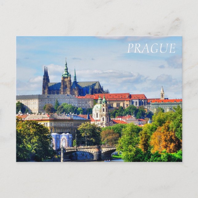 Prague castle panorama postcard (Front)