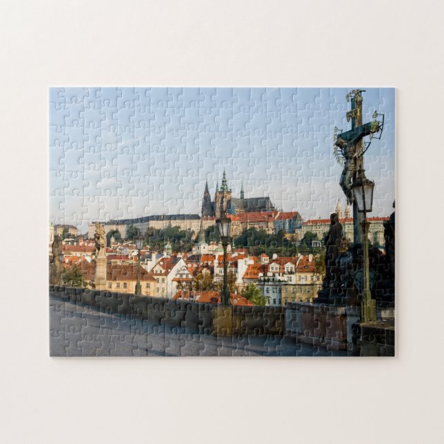 Prague Castle view from Charles bridge, Czech R. Jigsaw Puzzle (Horizontal)