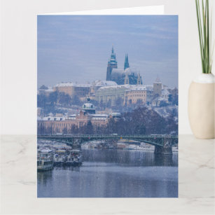 Prague Castle Winter Wonderland Card